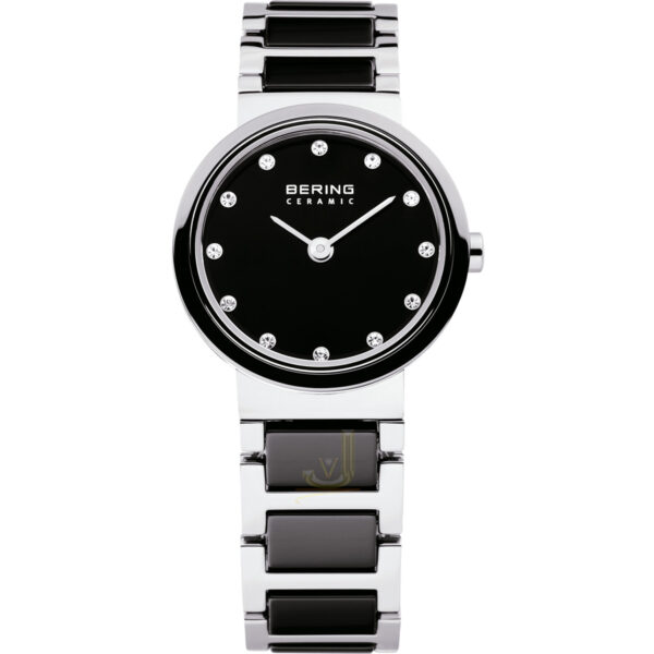 Bering 25mm Black Ceramic Ladies Watch 10725-742