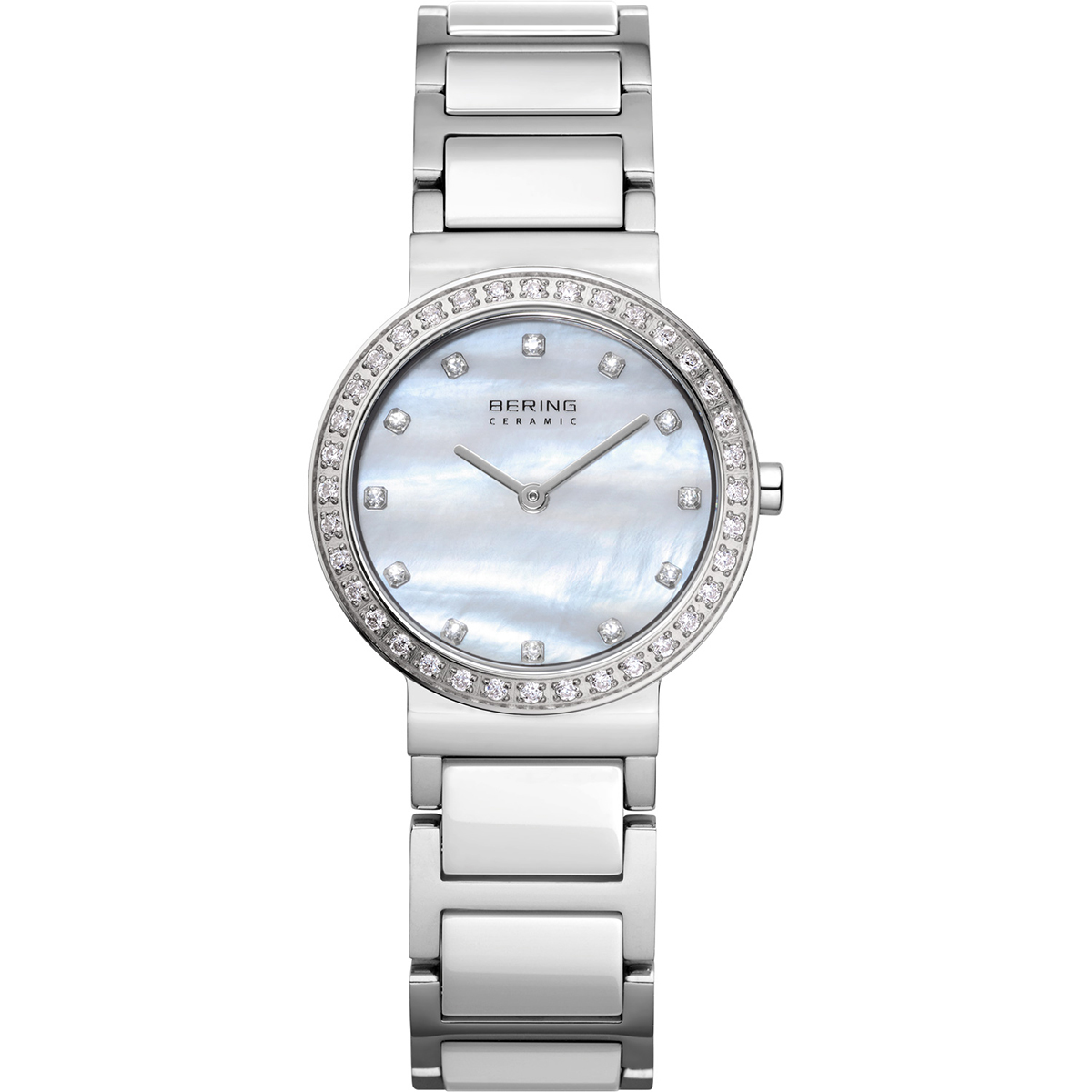 Bering White Ceramic MOP Dial Ladies Watch 10729-704