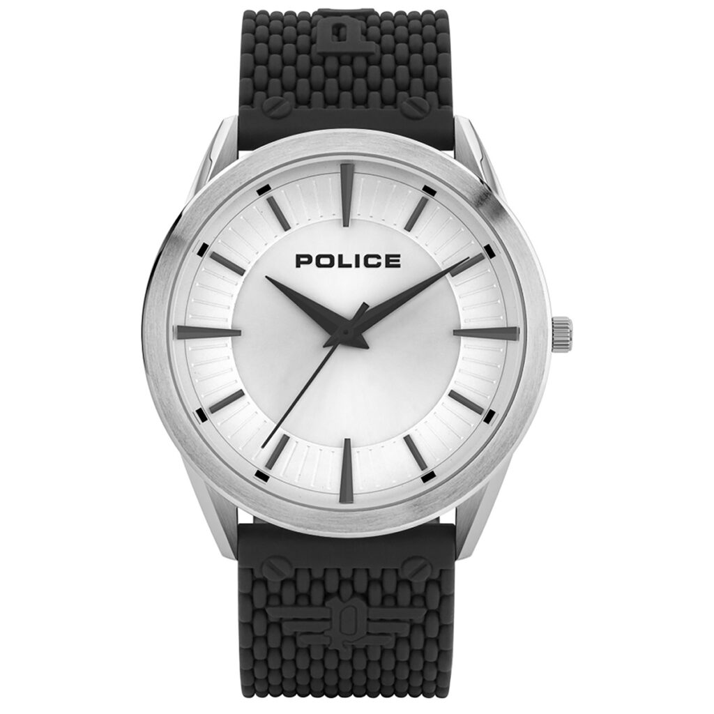 Police Patriot White and Silver Dial Watch 15967JS/04P
