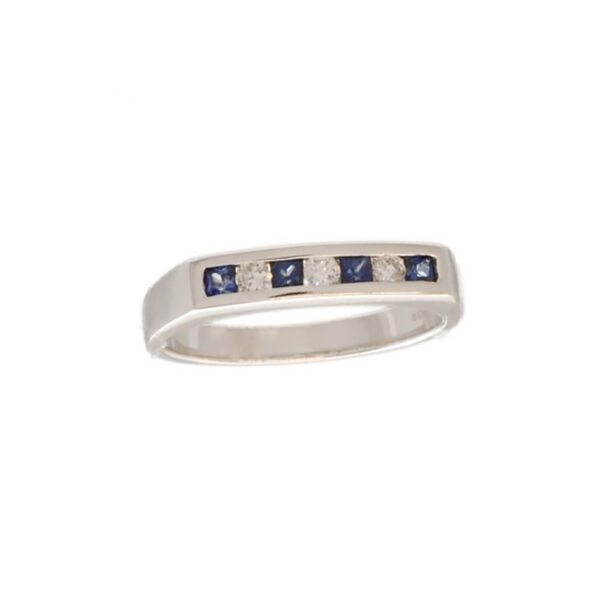 18ct Gold Diamond and Sapphire Eternity Ring 175018abc