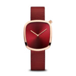 Bering Red Dial Pebble Shape Watch 18034-363