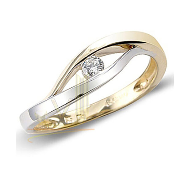 Diamond Crossover Engagement Ring 1T19D