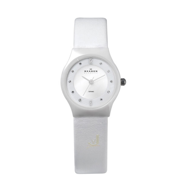 Skagen White Ceramic Ladies Watch 233XSCLW