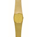 Tissot 9ct Gold Woven Bracelet Gents Watch T3911373