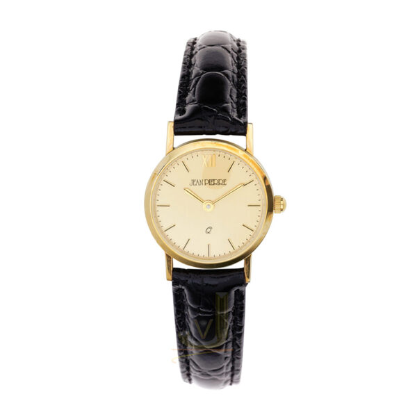 Jean Pierre 9ct Gold Champagne Dial Ladies Watch 9L102