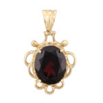 Large Oval Garnet Pendant ABC-GRVJ220