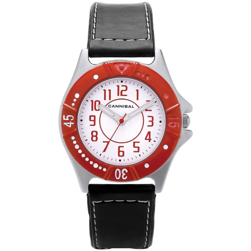 Cannibal Black Leather Strap Children Watch CJ266-06