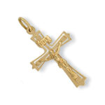 Scroll Cross 27x15mm with an image of Christ CX0037