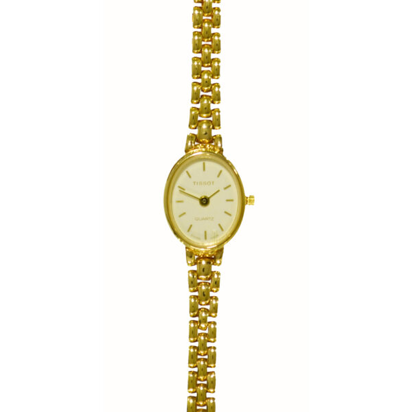 Tissot 9ct Gold Oval Shape Ladies Watch D15W104