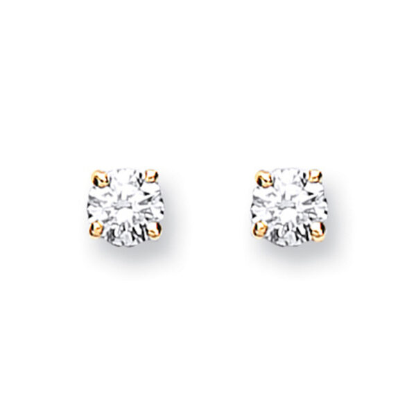 9ct Yellow Gold 0.15 ct natural Diamond Studs DER0015
