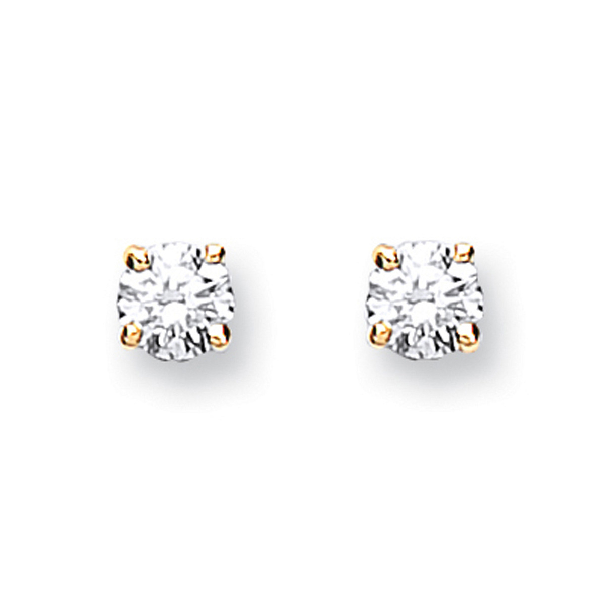 9ct. Yellow Gold 0.20 ct Natural Diamond Studs DER0016