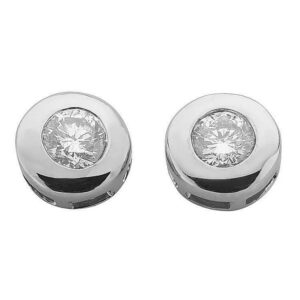 White Gold 0.20ct Diamond Button Studs