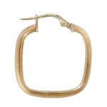 9ct Ylellow Gold Square Hoop Earring GEG1204