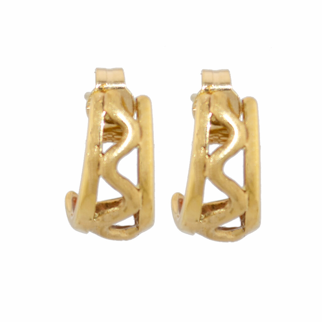 18ct Gold Wave Earrings