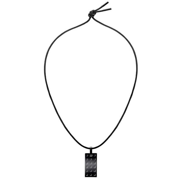 Calvin Klein Grid Black PVD Ladies Necklace KJ41AP010200