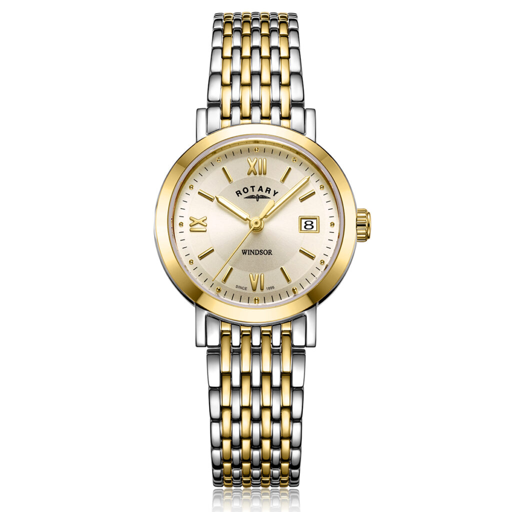 Rotary Windsor Two Tone Bracelet Ladies Watch LB05301/09