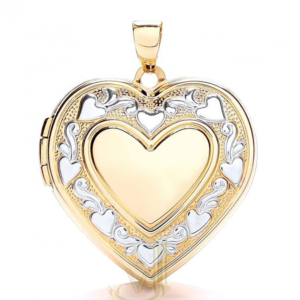 Gold 24mm x 30mm Heart Shape Locket LK0171