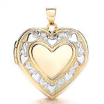 Gold 24mm x 30mm Heart Shape Locket LK0171
