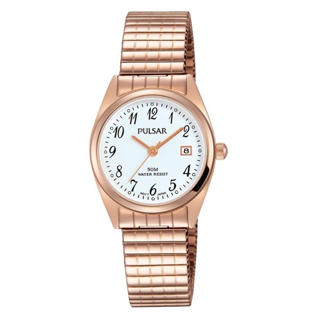 Pulsar Rose Gold PVD Expanding Bracelet Watch PH7446X1