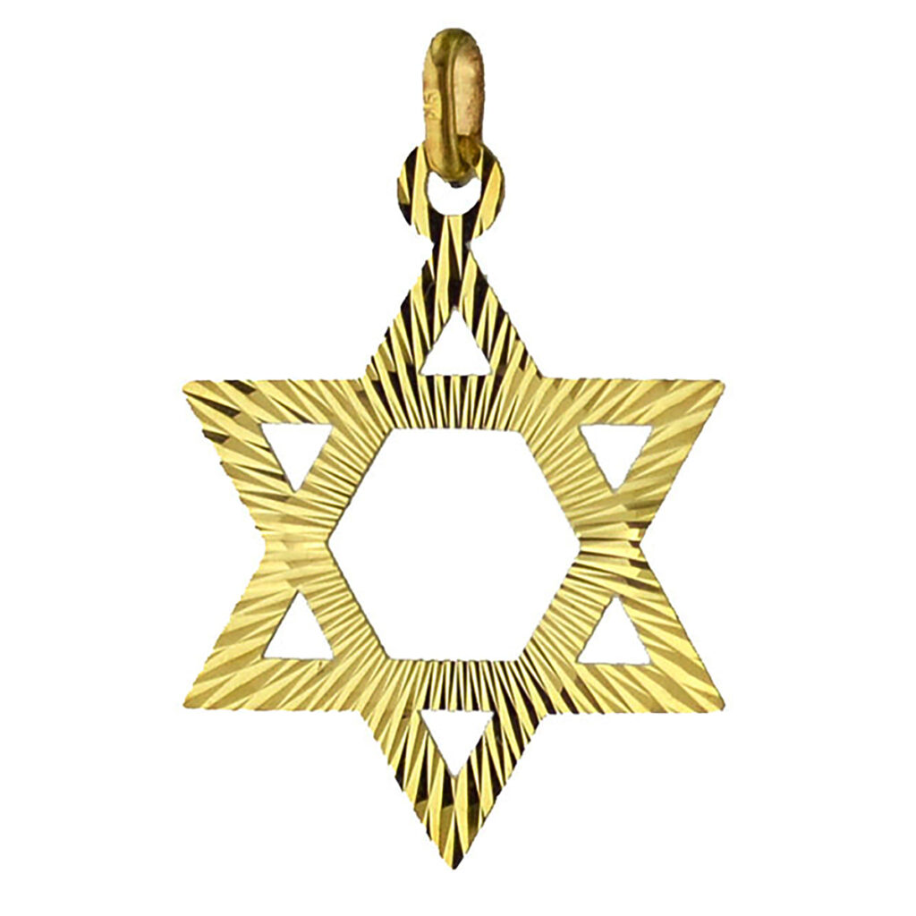 Star Of David Diamond Cut Pendant RL-109