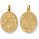 9ct-Gold Double-Sided St-Christopher SM0037