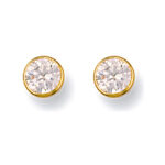 Gold 5mm Cz Rubover Studs ST0029
