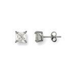 White Gold Square Cz Studs ST0178