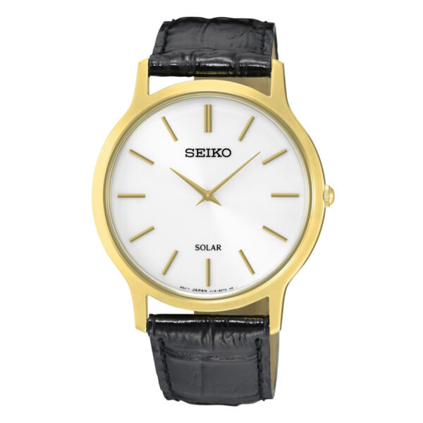 Seiko Solar Gents Leather Strap Watch SUP872P1
