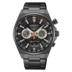 Seiko All Black Chronograph Watch SSB399P1