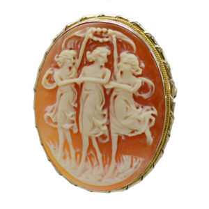 The Three Graces Cameo Brooch