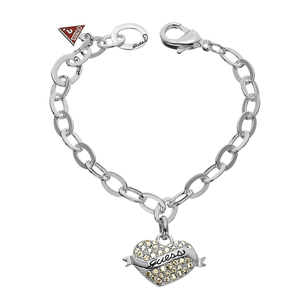 Guess Pave Heart Bracelet UBB11001