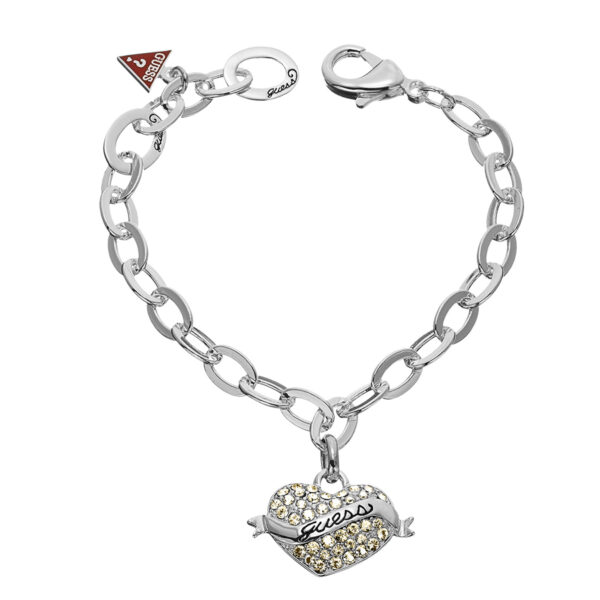 Guess Pave Heart Bracelet UBB11001