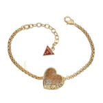 Gold plated Guess Desert Beauty Heart Bracelet UBB11444
