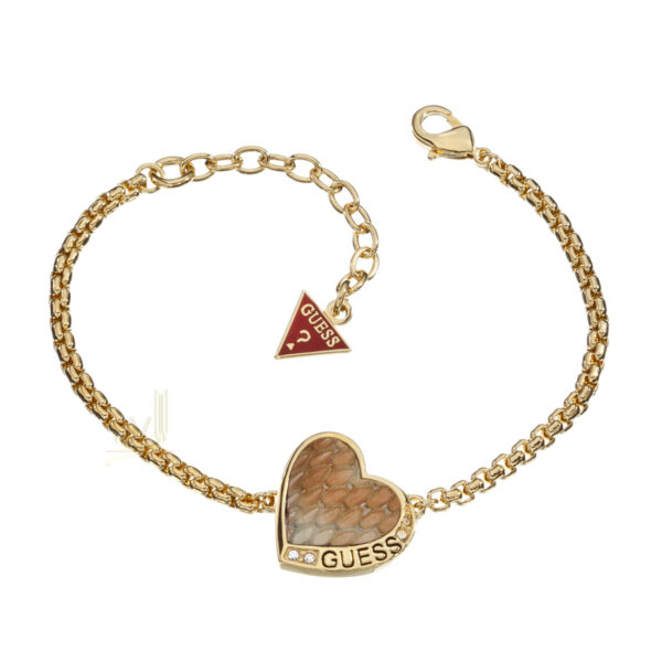 Gold plated Guess Desert Beauty Heart Bracelet UBB11444