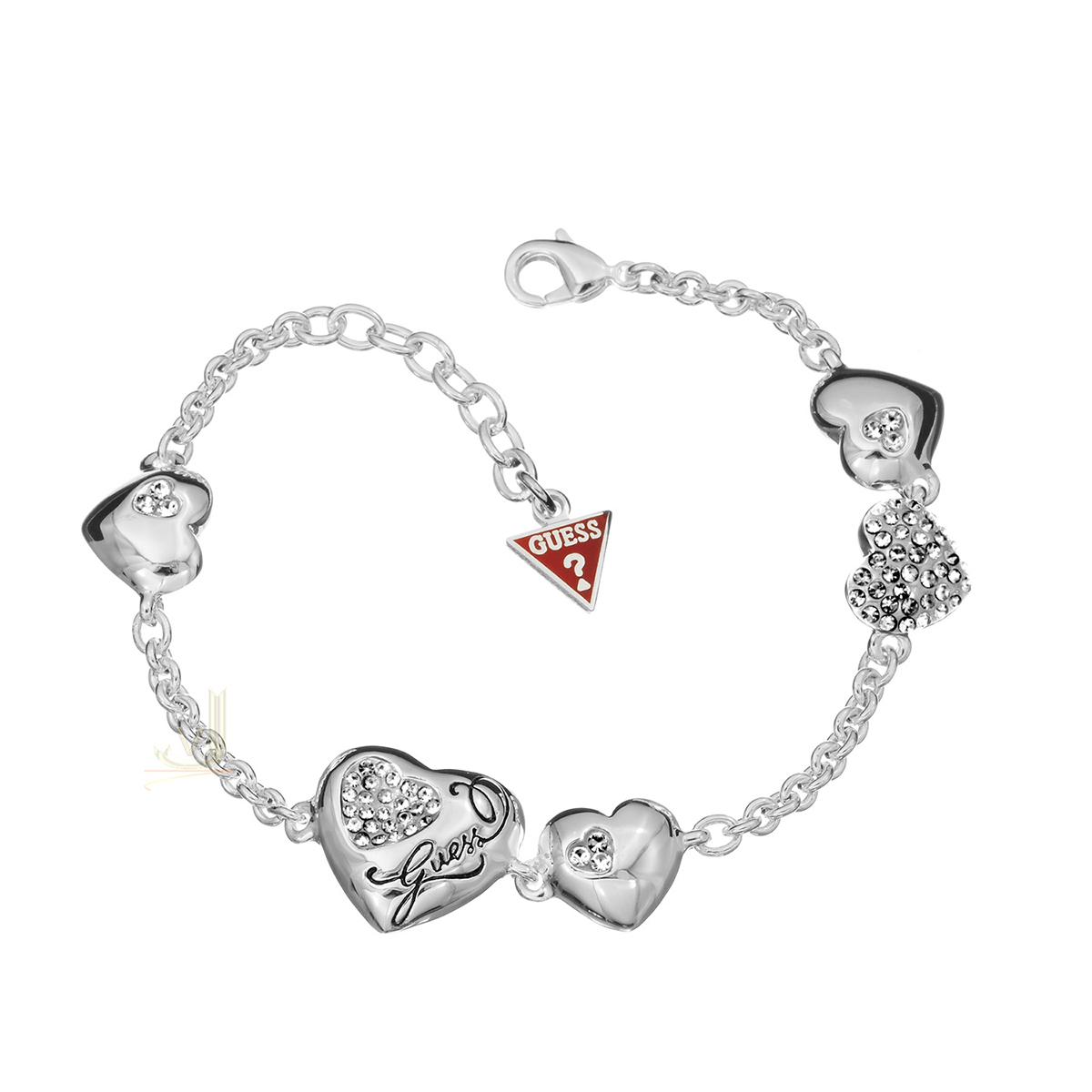 Guess Multi Concave Heart Bracelet UBB12012