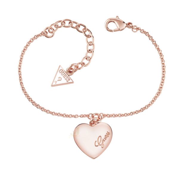 Stylish GUESS Rose gold plated Heartbeat Bracelet UBB61047-L