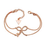 GUESS Rose Gold Kiss Bow Bracelet