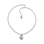 Guess Desert Beauty Pave Heart Necklace UBN11422