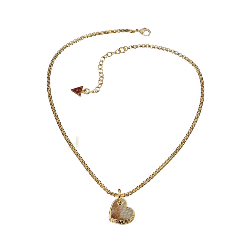 Guess Desert Beauty Heart Gold Plated Necklace UBN11426