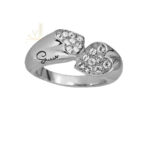 Guess Rhodium Plated 'Rings of Love' Ring UBR11404-54