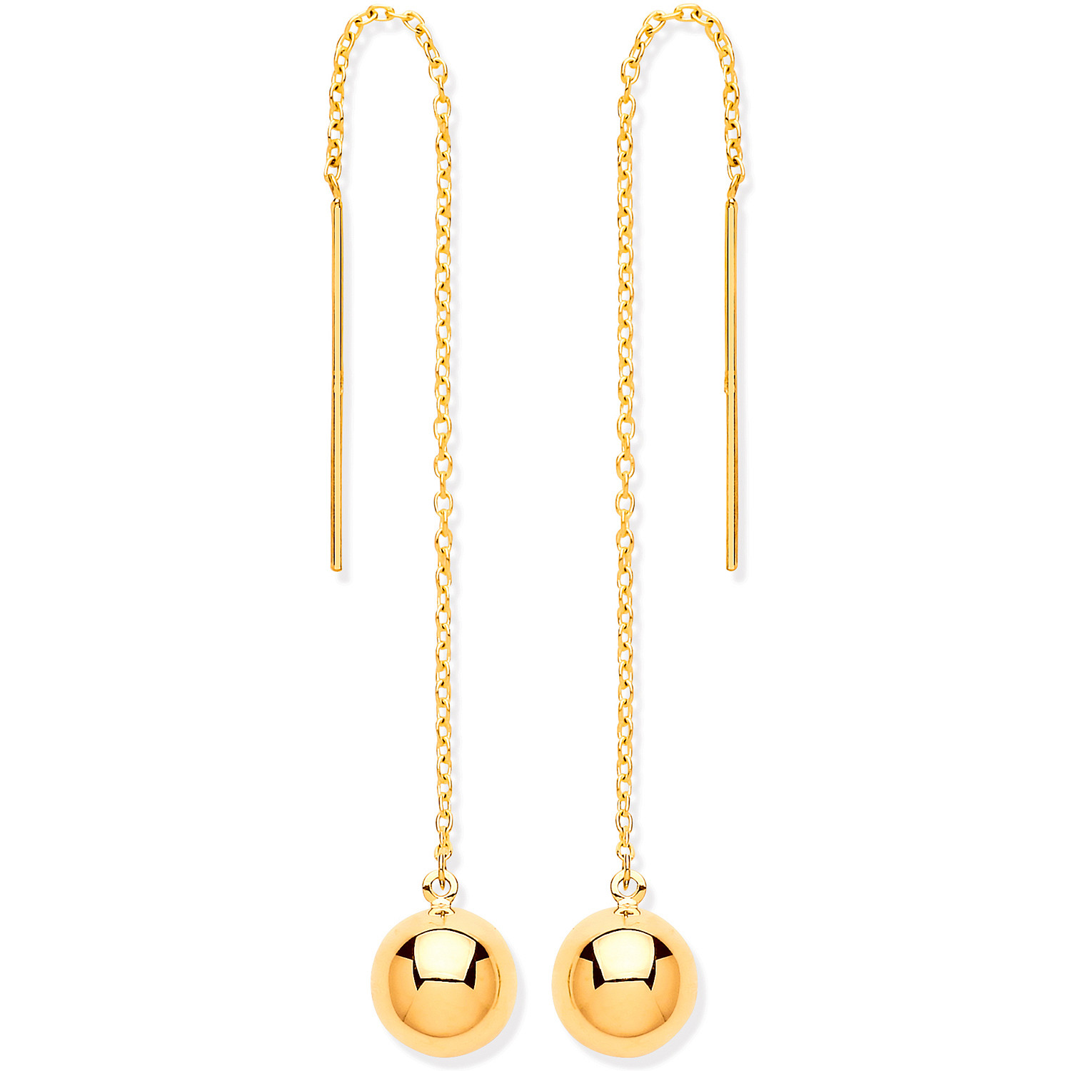 Ball Chain Pull Through Earrings ER1569