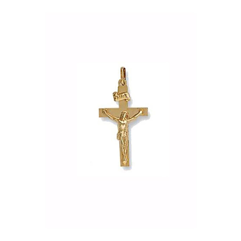 9ct Gold Cross with an image of Christ on it
