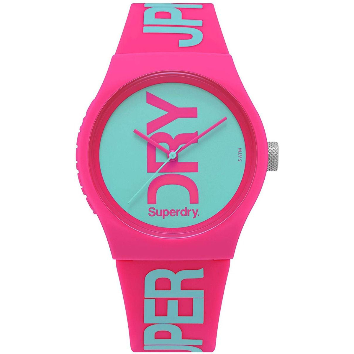 Superdry Pink silicon Watch SYL004PA