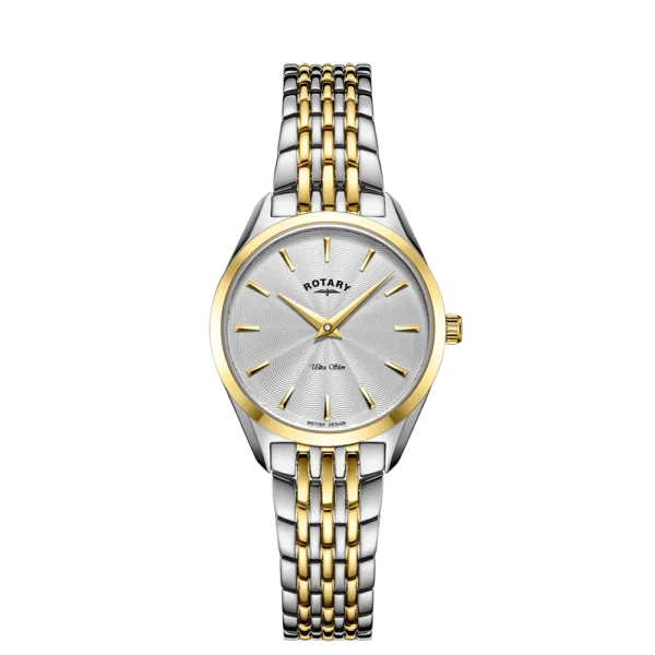 Rotary Ultra Slim Ladies Two Tone Bracelet Watch LB0801102