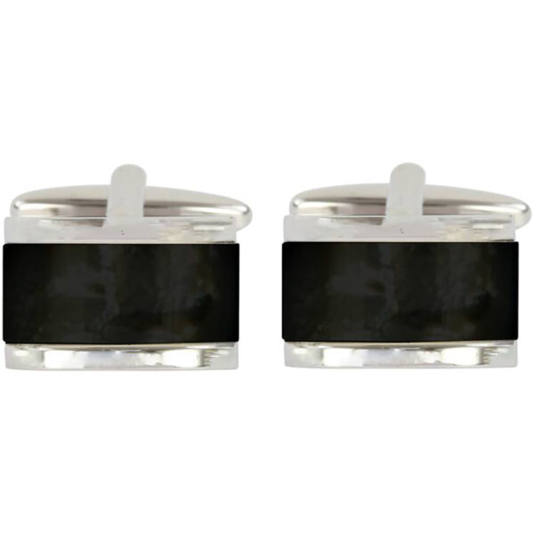 Dalaco Domed Rectangle Onyx Cufflinks 90-11528