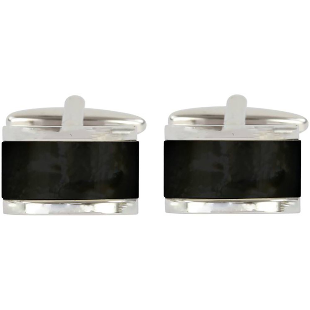 Dalaco Domed Rectangle Onyx Cufflinks 90-11528