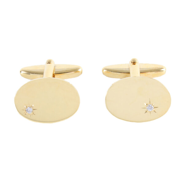 Dalaco Gold Plated Cufflinks Cz in Star 909001