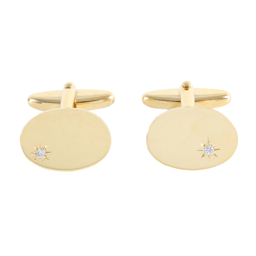 Dalaco Gold Plated Cufflinks Cz in Star 909001