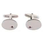 Dalaco Ruby Star Set Silver Plated Cufflinks 909026