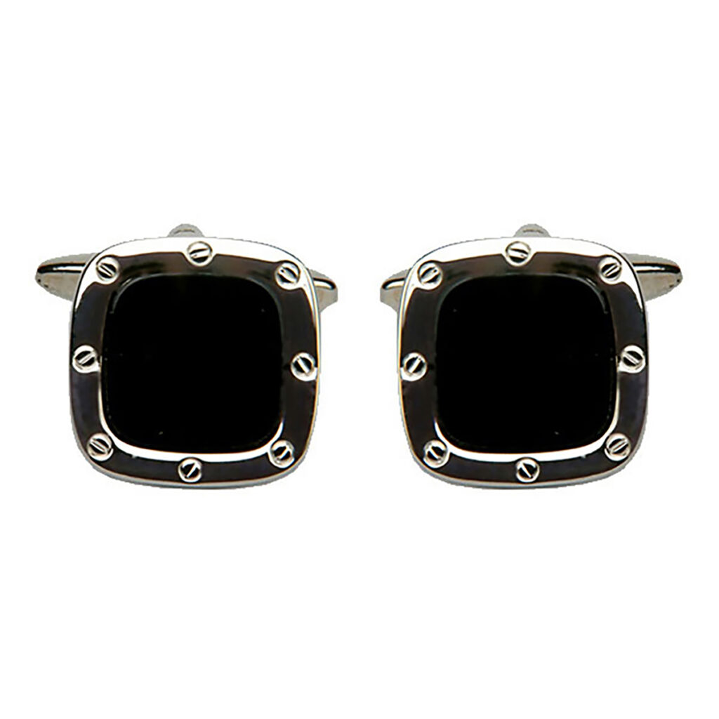 Dalaco Onyx Port Hole Cufflinks 900202
